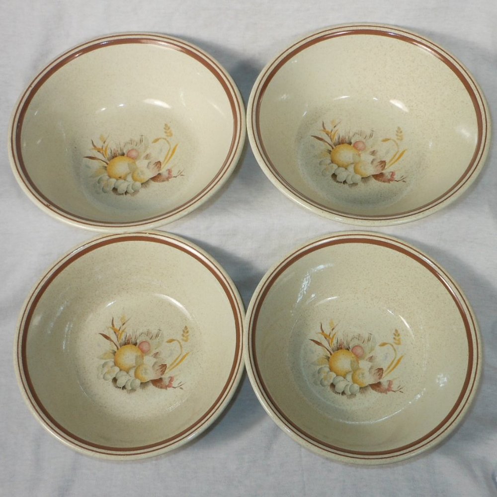 4 cereal bowls. Royal Doulton Lambethware LS1039 Harvest Time